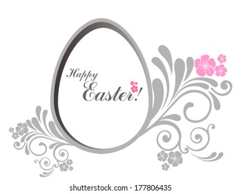Happy Easter. Celebration background with Easter egg and place for your text. vector illustration 