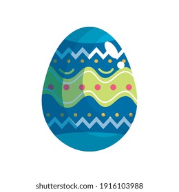 feliz celebración de la Semana Santa diseño de ilustraciones vectoriales pintadas de huevo azul y verde