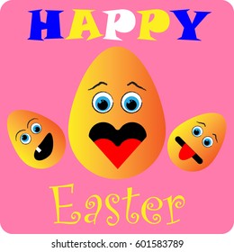 Happy Easter Celebration Card Design Vector