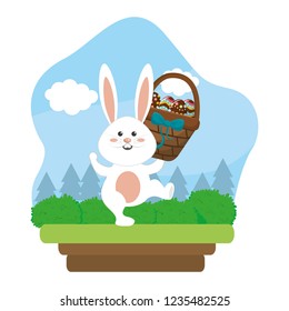 Happy easter celebration design