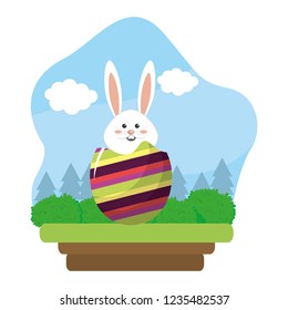 Happy easter celebration design