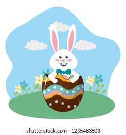 Happy easter celebration design