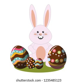 Happy easter celebration design