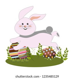 Happy easter celebration design