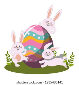 Happy easter celebration design