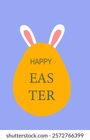 Happy easter celebration design with bunny ears for poster and greeting card.