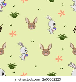 Happy Easter Celebration Seamless Pattern