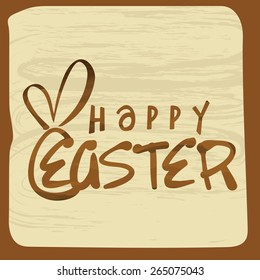 Happy Easter celebration vintage greeting card design.
