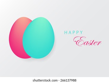 Happy Easter celebrations greeting card design. Vector illustration