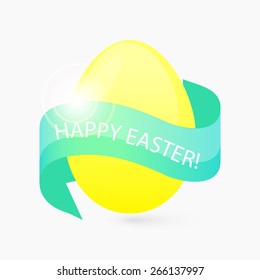 Happy Easter celebrations greeting card design. Vector illustration