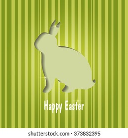 Happy Easter celebrations greeting card design with bunny