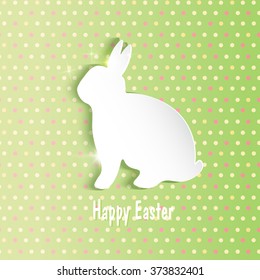 Happy Easter celebrations greeting card design with bunny