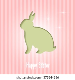 Happy Easter celebrations greeting card design with bunny