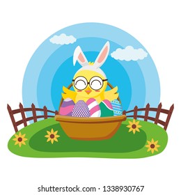 happy easter chick