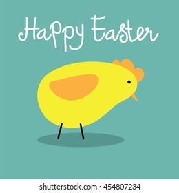 Happy easter with chick design