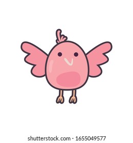 Happy easter chick line and fill style icon design, Spring decoration holiday greeting ornament celebration festive season tradition and festival theme Vector illustration
