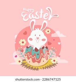 Happy easter collection. Vector illustration.