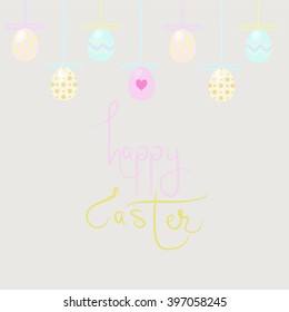 Happy easter. color easter eggs