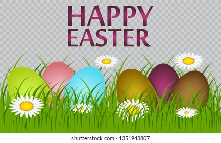 Happy Easter. Color Easter eggs set with different patterns. Set of Easter eggs with different texture on a white background.Spring holiday. Vector Illustration.Happy easter eggs 
