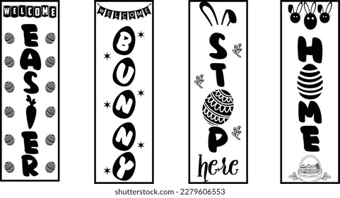 Frohes Osterfarbenzeichen, handgezeichnet, kalligrafisches Urlaubskonzept, Porsche; Happy-Osterhandgezeichnetes Farbporkenzeichen; Happy-Oster-Schild