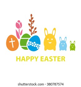 Happy Easter, color vector illustration