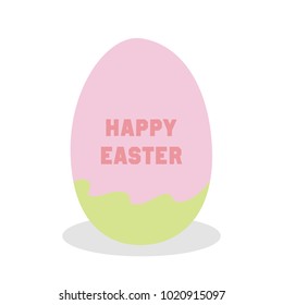 Happy Easter colorful egg on a white background