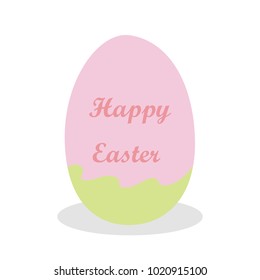Happy Easter colorful egg on a white background