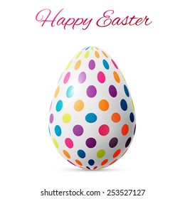 Happy Easter, colorful egg on a white background, excellent vector illustration, EPS 10