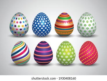 happy Easter  colorful Easter egg  vector illustration design