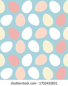 Happy easter colorful eggs seamless pattern, vector