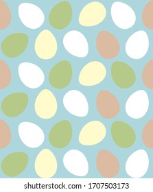 Felices huevos coloridos de Pascua, patrón transparente, vectorial