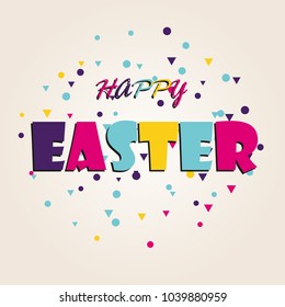 Happy Easter colorful lettering
