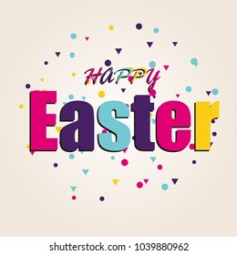 Happy Easter colorful lettering
