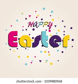 Happy Easter colorful lettering
