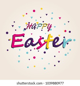 Happy Easter colorful lettering
