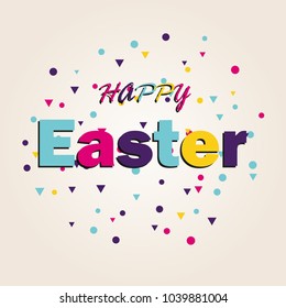 Happy Easter colorful lettering
