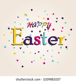 Happy Easter colorful lettering
