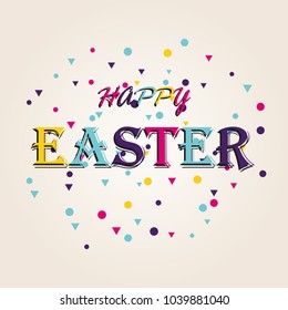 Happy Easter colorful lettering
