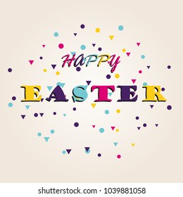 Happy Easter colorful lettering
