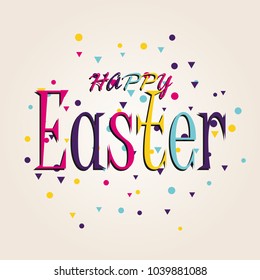Happy Easter colorful lettering
