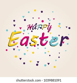 Happy Easter colorful lettering
