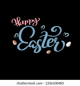 	
Happy Easter colorful lettering