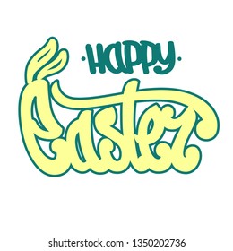 Happy Easter colorful lettering