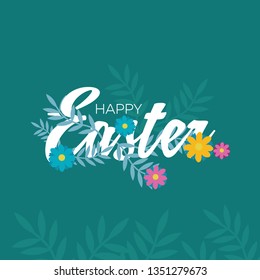 Happy Easter colorful lettering