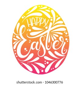 Happy Easter colorful lettering. Hand written Easter phrases. Seasons Greetings