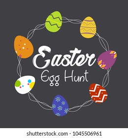 Happy Easter colorful lettering. Easter vector illustration