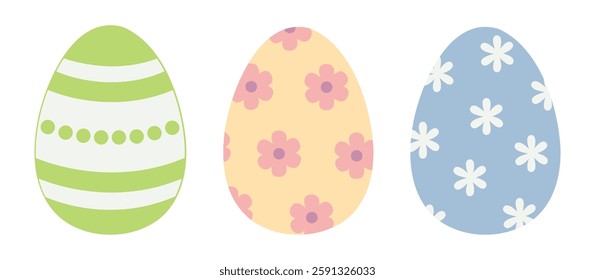 Happy Easter colorful and multicolored eggs collection for traditional hunting holiday