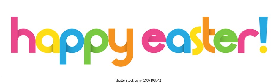 HAPPY EASTER colorful typography banner