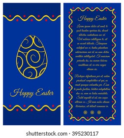 Happy easter colorful vector illustration Flyer templates 