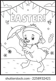 Happy Easter Coloring Pages for Kids